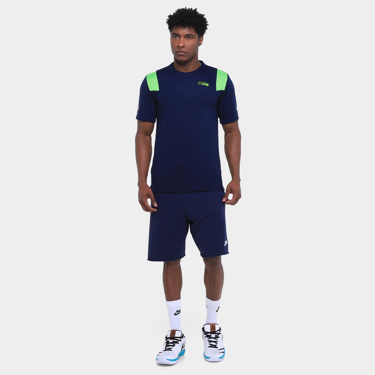 Camiseta NFL Seattle Seahawks Nike Player Masculina - Tam: P - 3