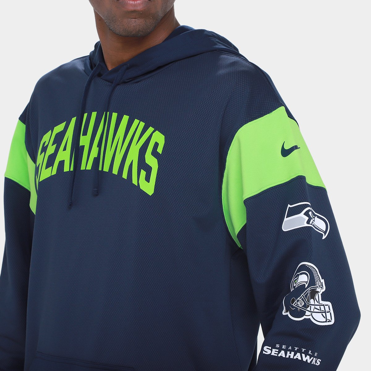 Moletom NFL Seattle Seahawks Nike Jersey Hoodie Masculino - Tam: GG - 2