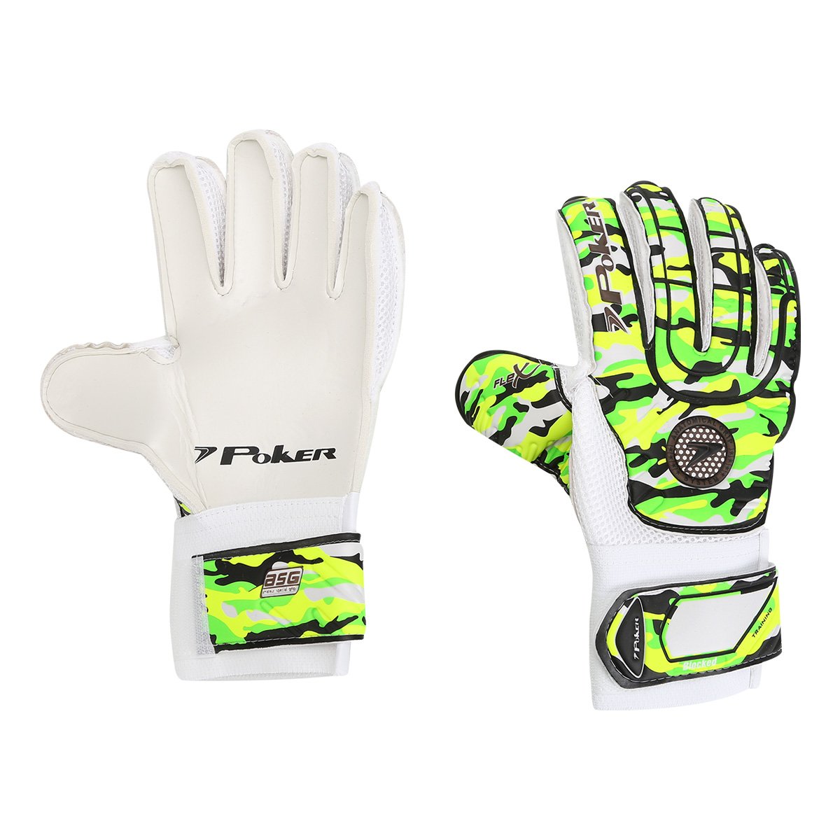 Luva de Goleiro Poker Blocked Training Camuflada - Tam: 8