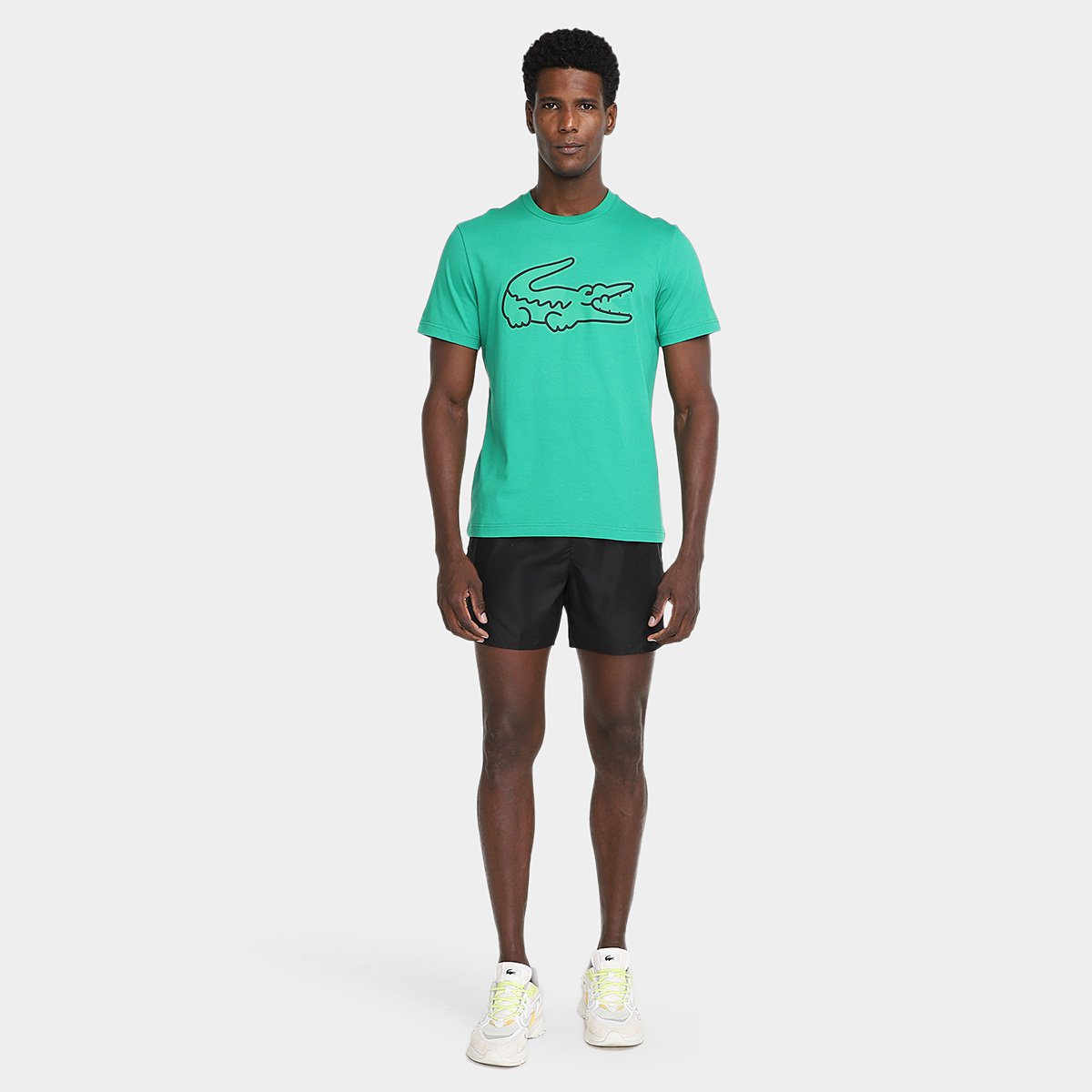 Short de Banho Lacoste Com Forro Masculino - Tam: GG - 3