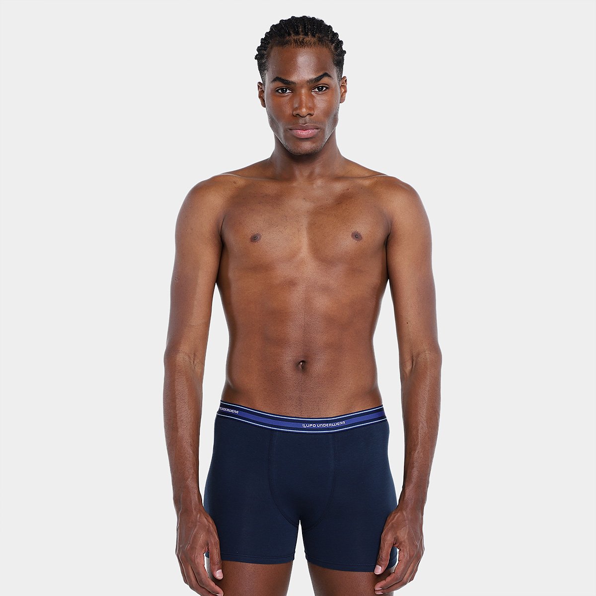 Kit Cueca Boxer Lupo Algodão Masculina - 4 Peças - Tam: P - 1