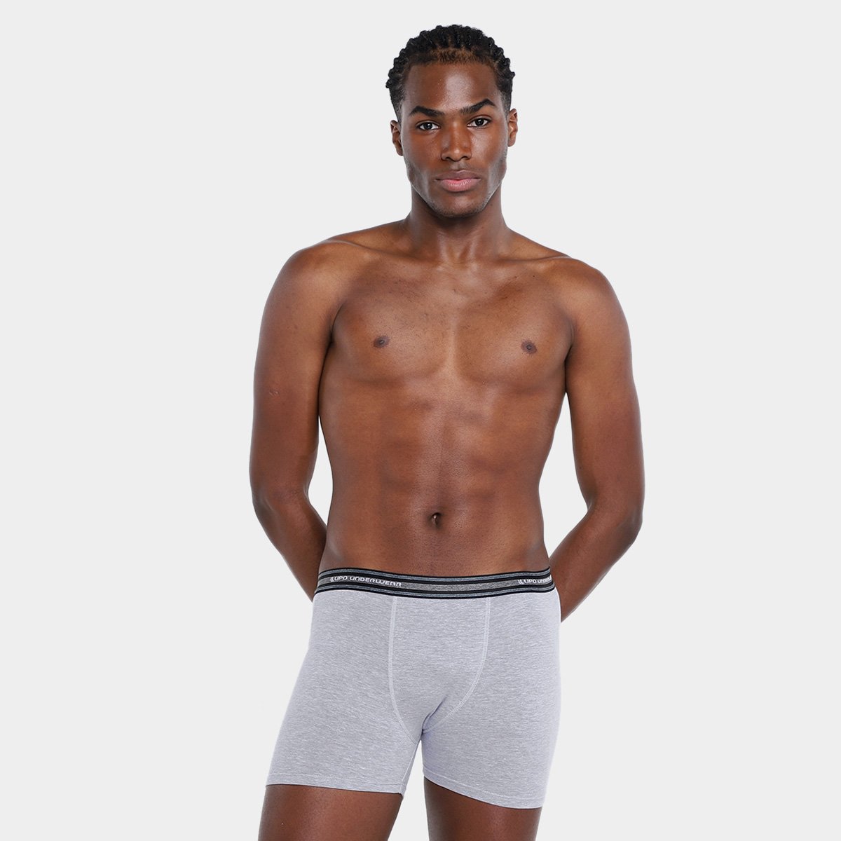 Kit Cueca Boxer Lupo Algodão Masculina - 4 Peças - Tam: P - 5