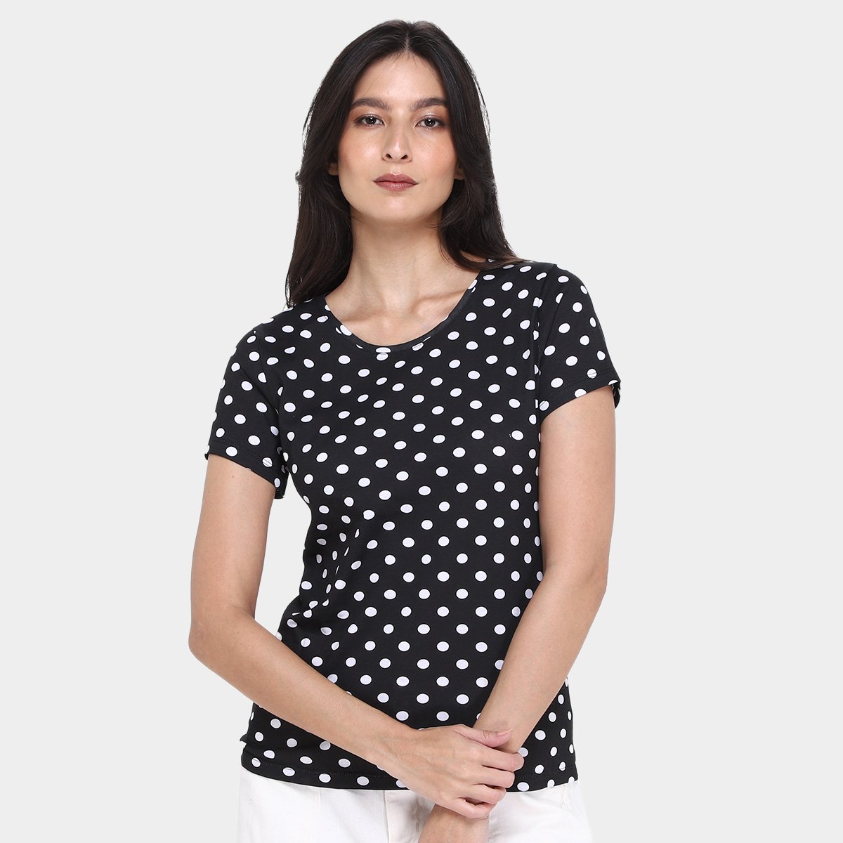 Kit Camiseta Básicos Poá c/ 2 Peças Feminina - Tam: P - 2
