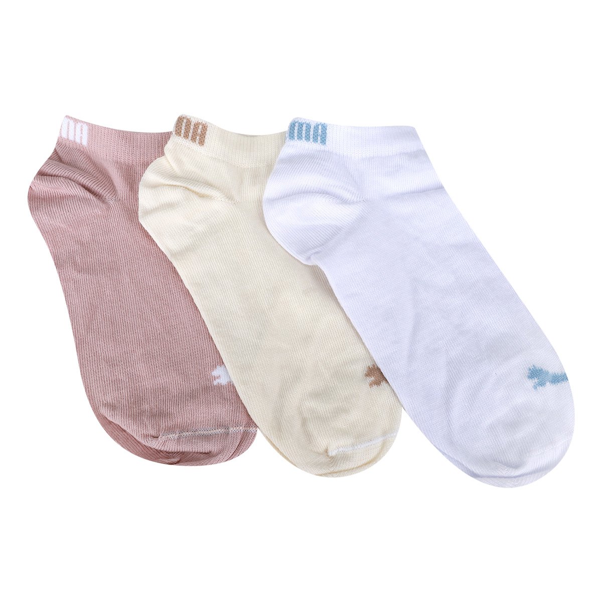 Kit Meia Sapatilha Puma Esportiva C/ 3 Pares Feminina - Tam: 34/39 - 4