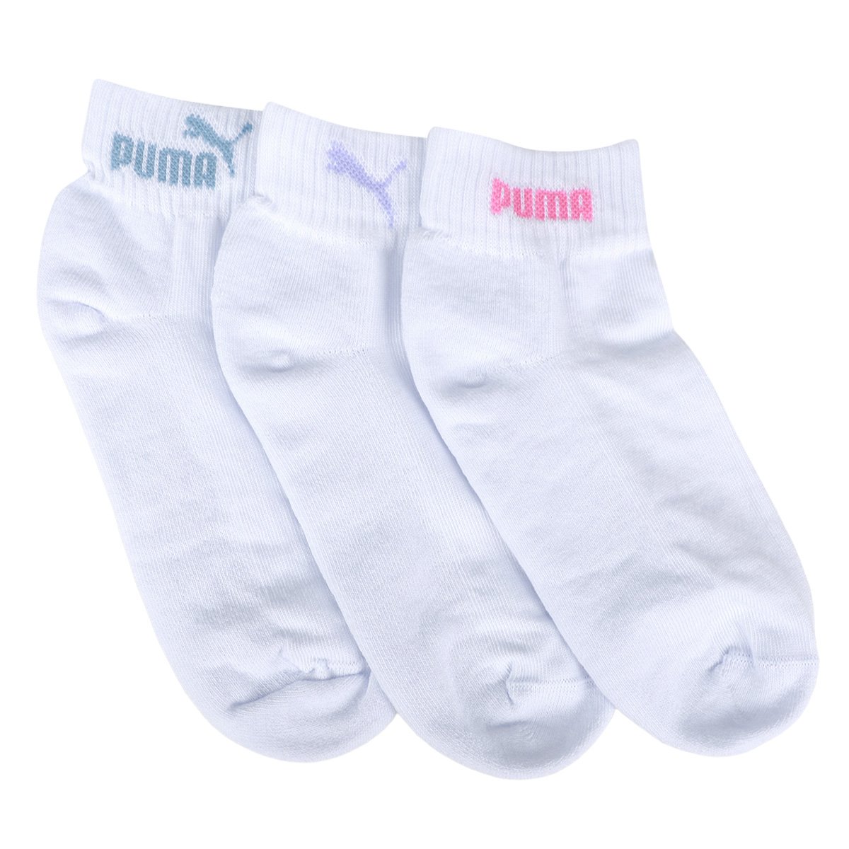 Kit Meia Puma Cano Baixo Esportiva 3 Pares Feminino - Tam: 34/39 - 4