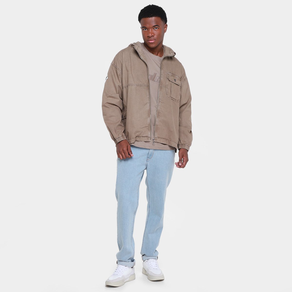Jaqueta Com Capuz Colcci Sarja Masculina - Tam: M - 3