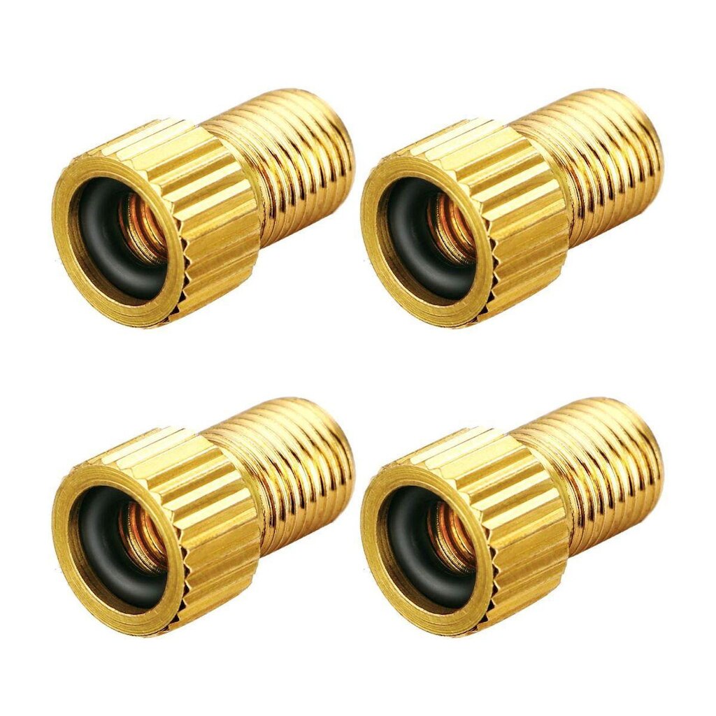4x Adaptador de válvula presta bicicleta bico fino p/ grosso