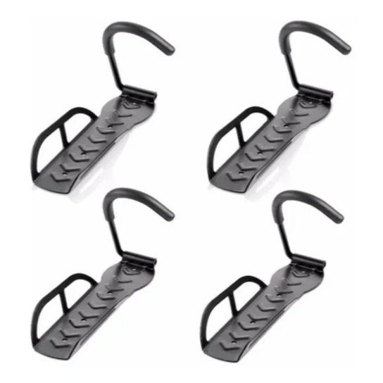 4x Suporte Parede Vertical Gancho Para Pendurar Bicicleta - Preto Menor preço em 4x Suporte Parede Vertical Gancho Para Pendurar Bicicleta - Preto