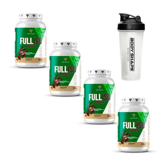 4x Whey Protein 900g Body Shape + Coqueteleira - N/A Menor preço em 4x Whey Protein 900g Body Shape + Coqueteleira - N/A