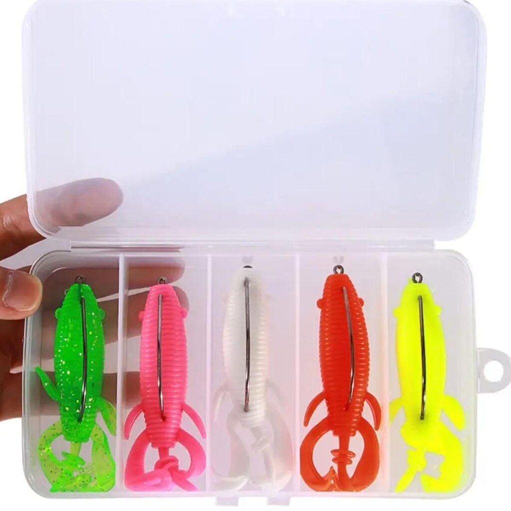 5 Iscas Artificias Paddle 9cm 13g Anzol OffSet 4/0 Estojo