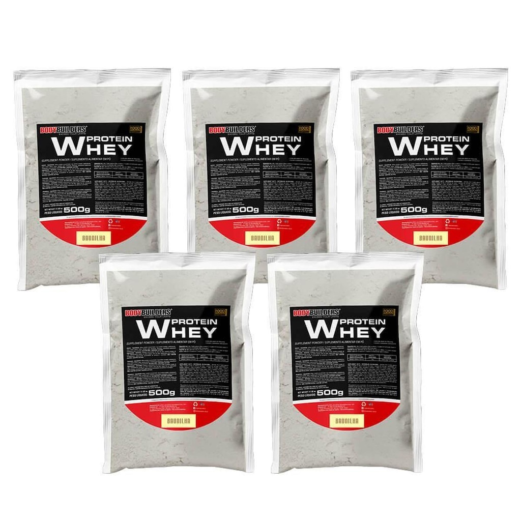 5 x whey refil - 500g - Bodybuilders