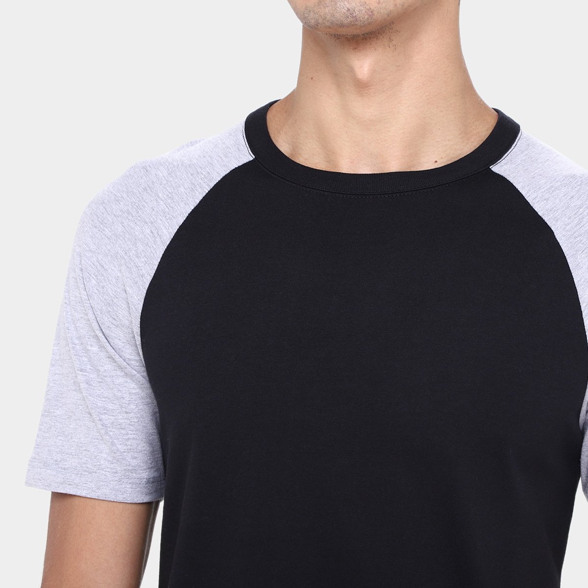 Kit Camiseta Básicos Raglan  2 Peças Masculina - Tam: P - 3