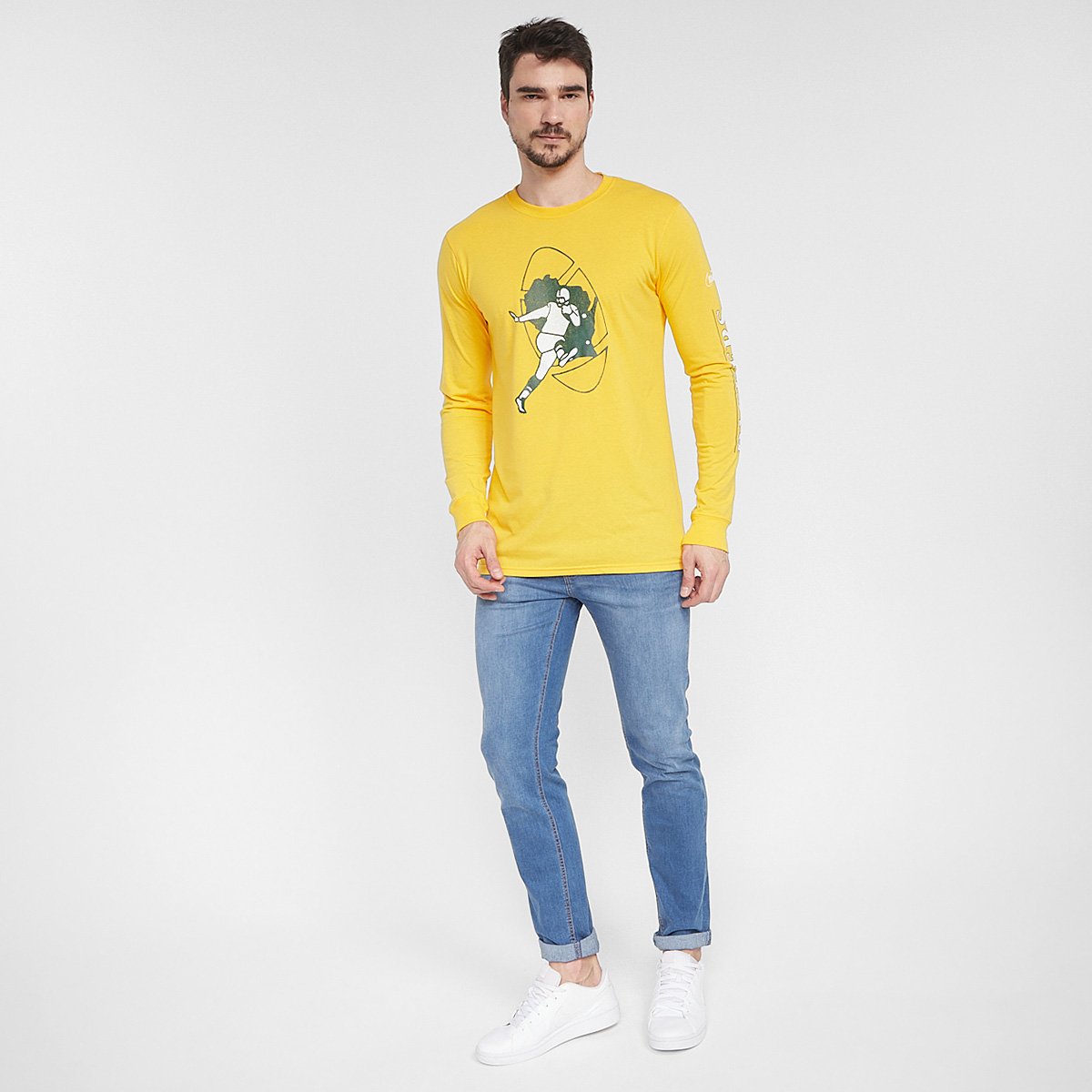 Camiseta NFL Green Bay Packers Nike Manga Longa Masculina - Tam: P - 3