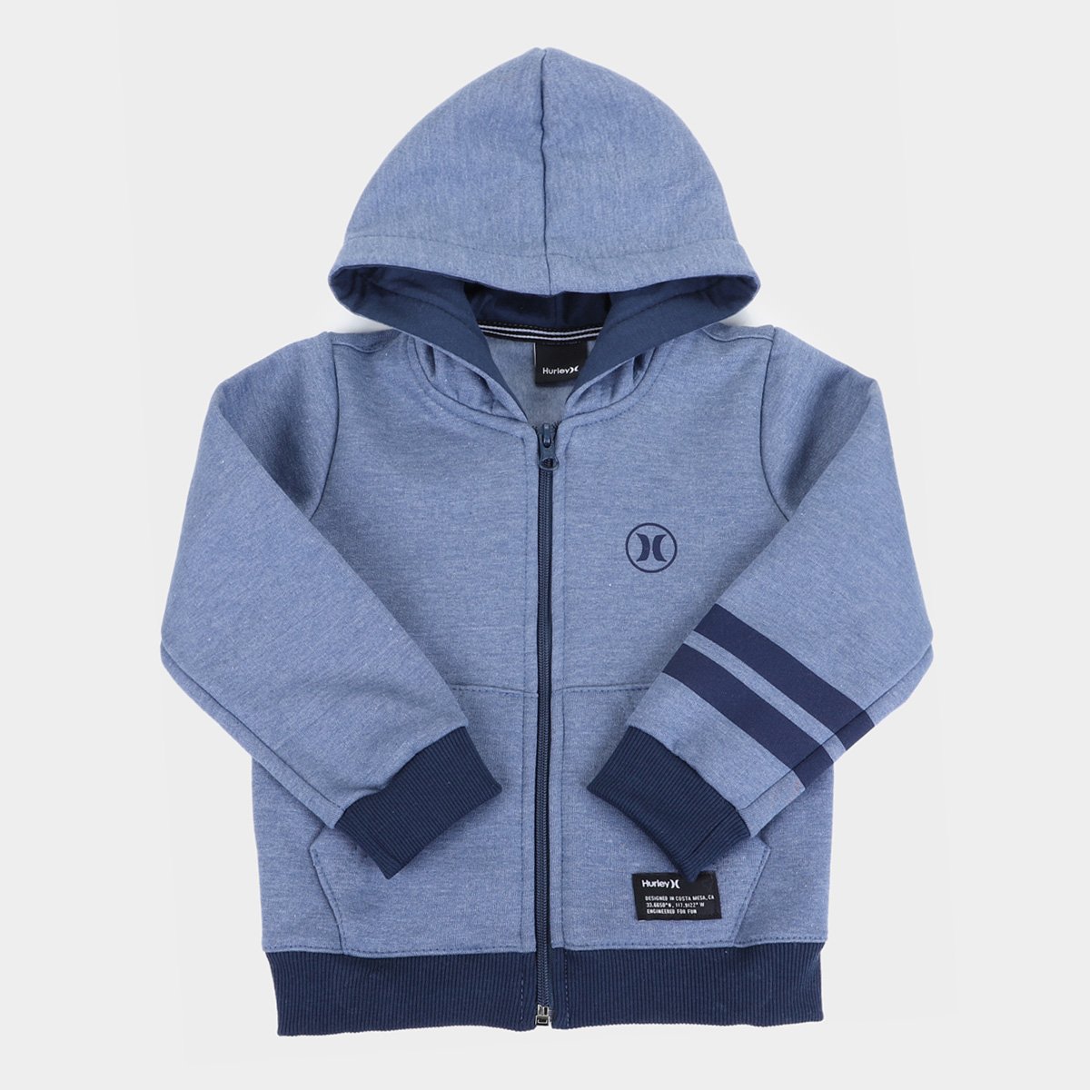 Jaqueta Moletom Infantil Hurley Circle Aberto Icon Com Capuz Masculino