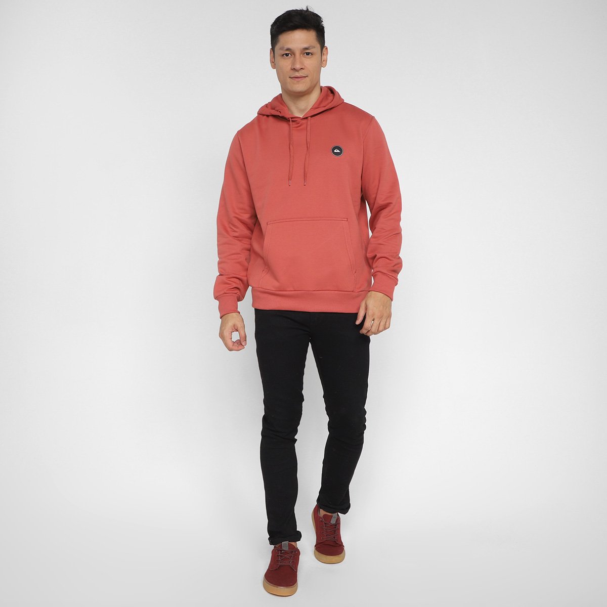 Blusa Moletom Quiksilver Transfer Round Com Capuz Masculina - Tam: P - 3