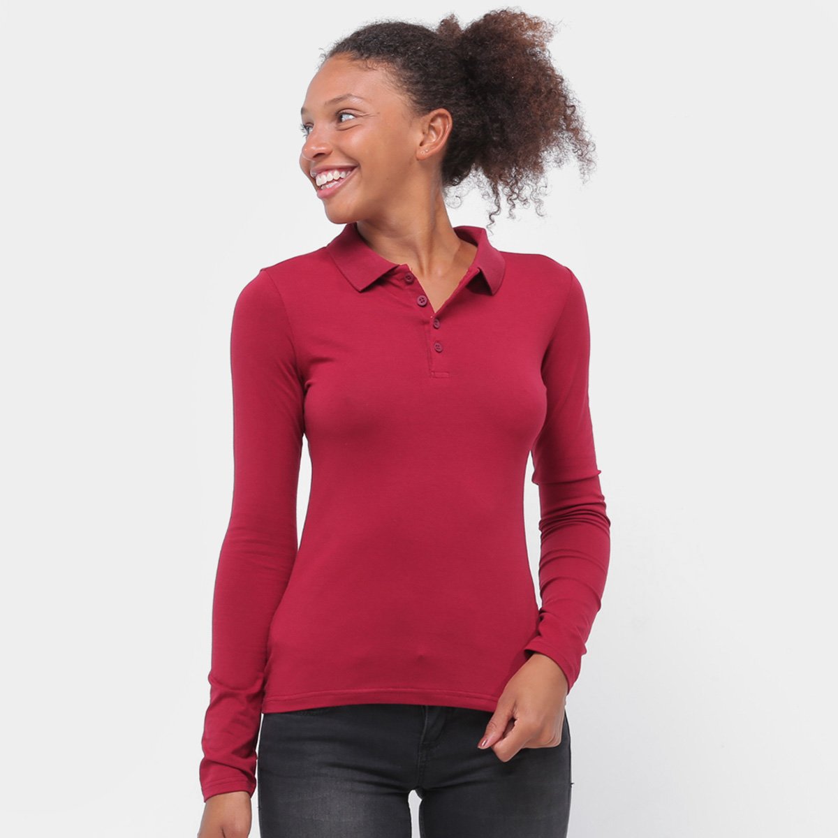 Blusa Malwee Manga Longa Feminina