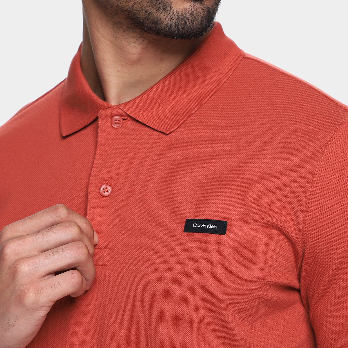 Camisa Polo Calvin Klein Slim Em Piquet Masculina - Tam: P - 2