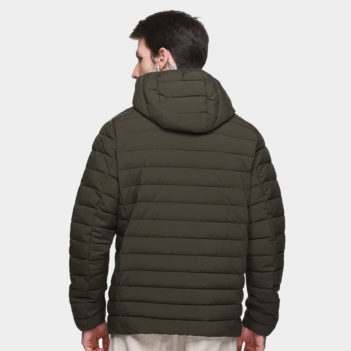 Jaqueta C/ Capuz Calvin Klein Matelassê Masculina - Tam: P - 1