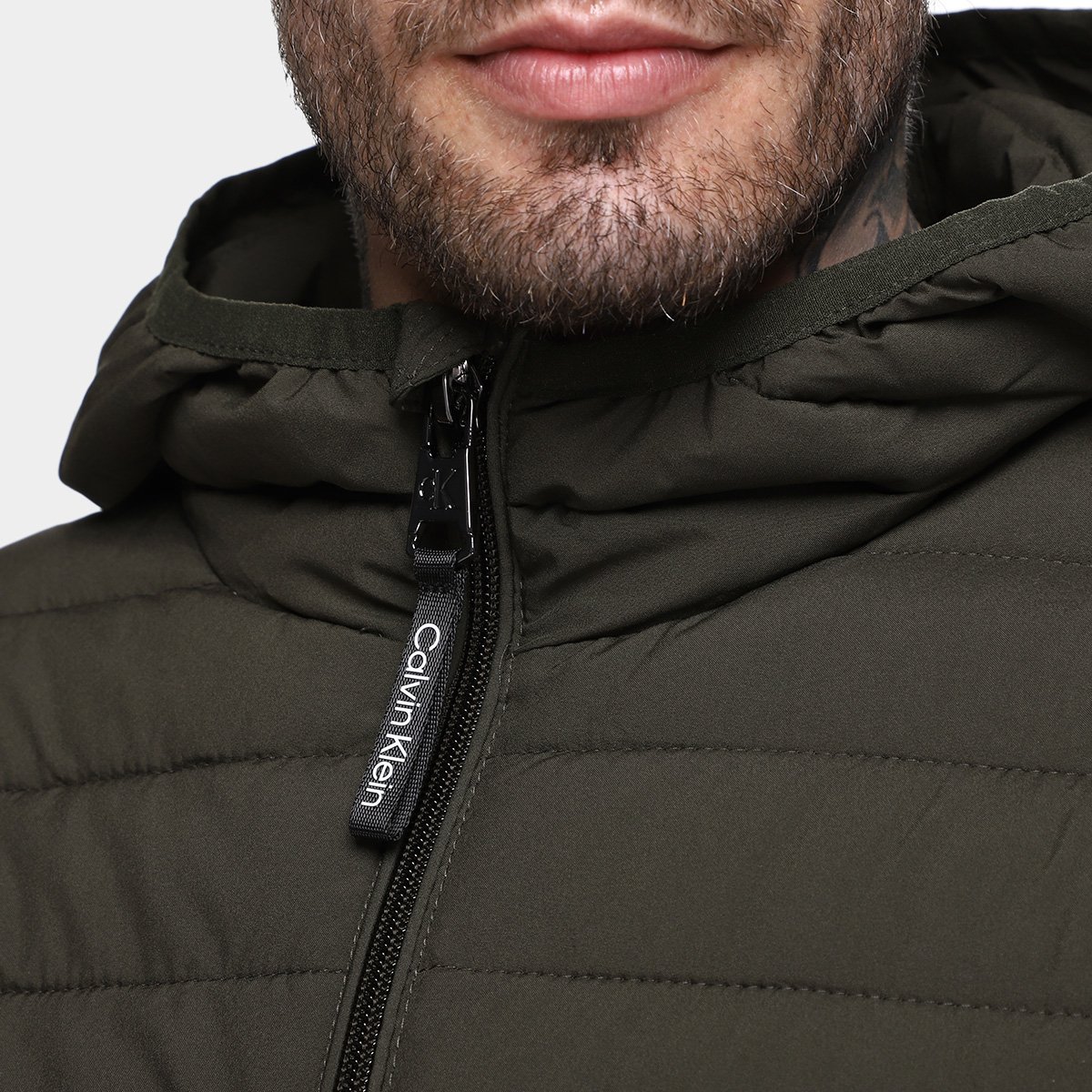 Jaqueta C/ Capuz Calvin Klein Matelassê Masculina - Tam: P - 2