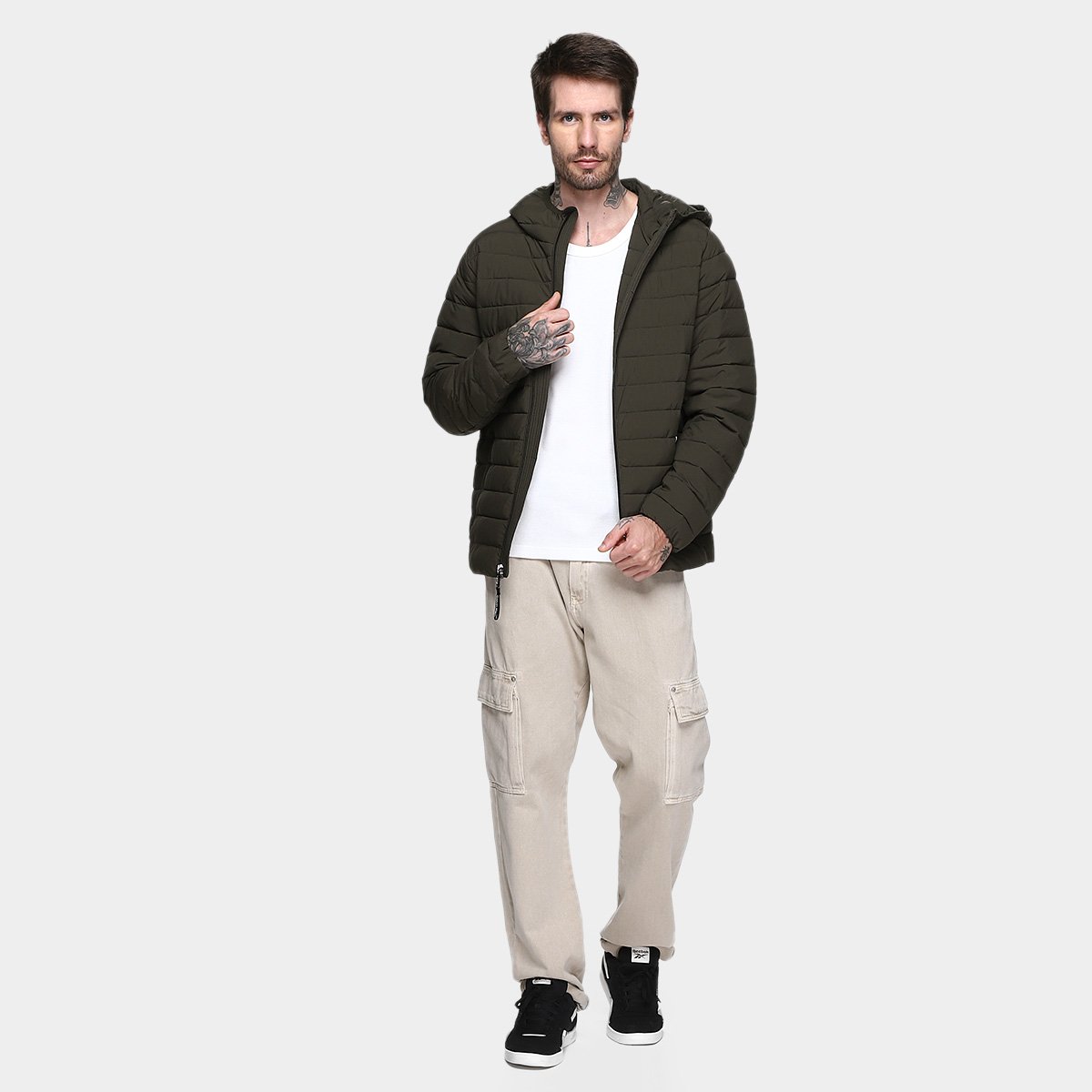 Jaqueta C/ Capuz Calvin Klein Matelassê Masculina - Tam: P - 3