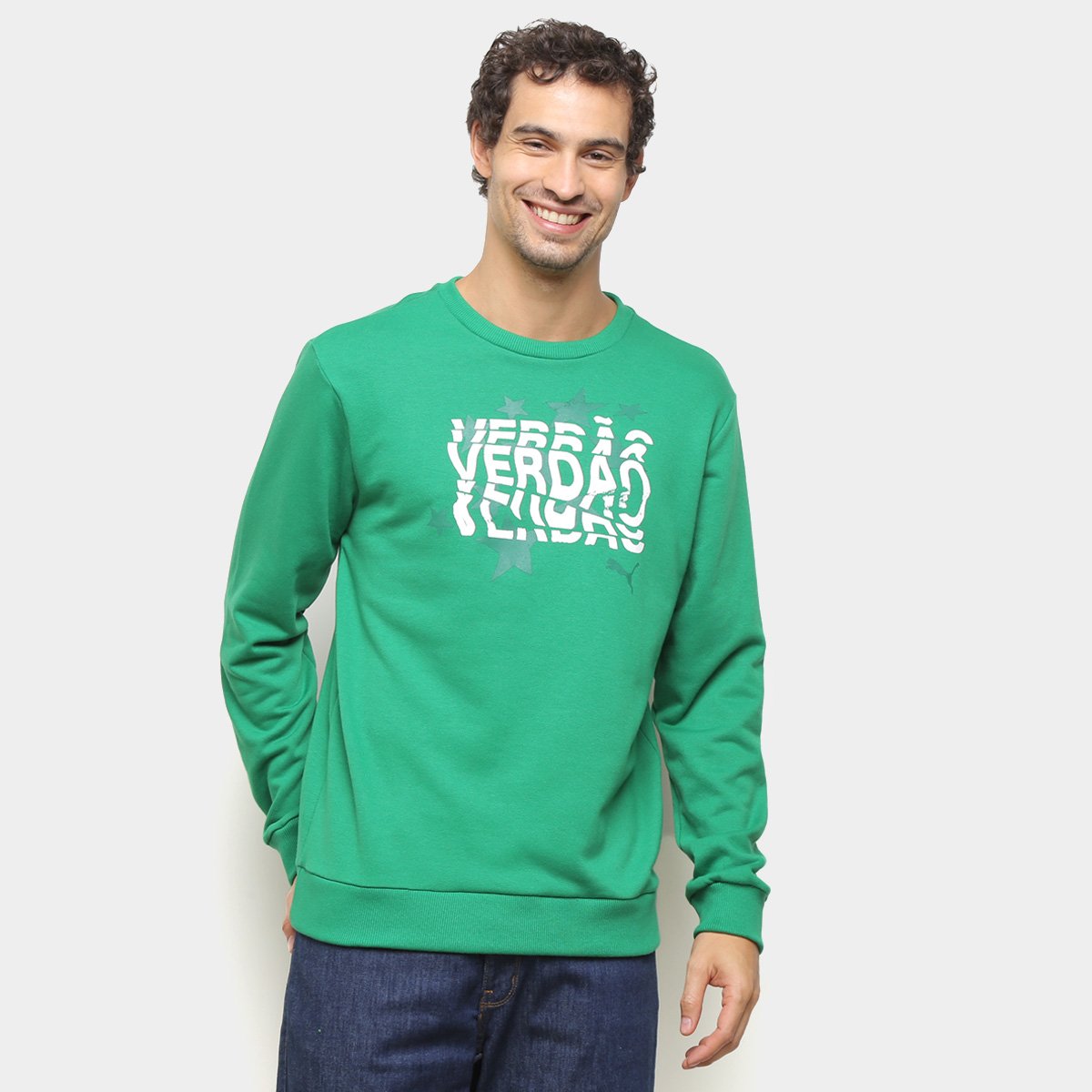 Moletom Palmeiras Puma Graphic Sweat Masculino