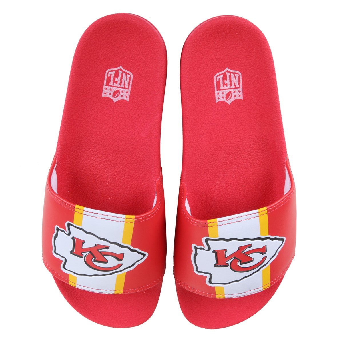 Chinelo NFL Kansas City Chiefs New Era Slide Logo Masculino