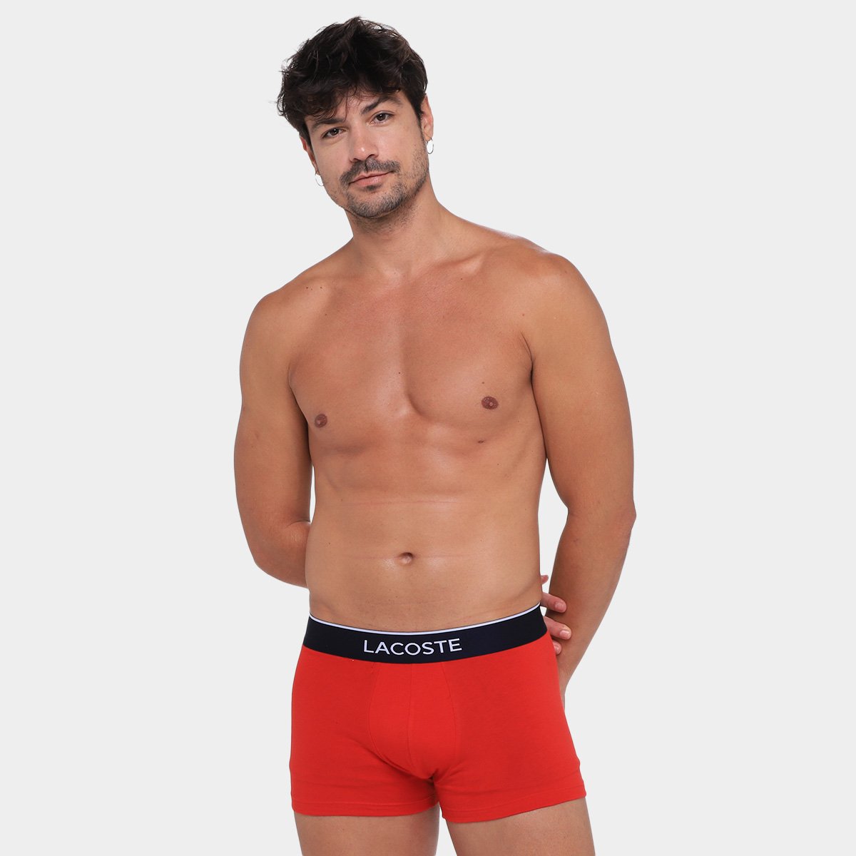 Kit Cueca Boxer Trunk Lacoste 3 Peças - Tam: P - 3