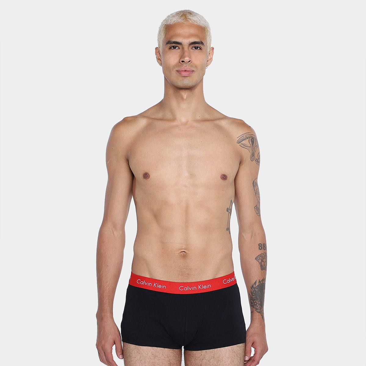 Kit Cueca Calvin Klein Low Rise Trunk Masculina -  4 Peças - Tam: M - 1