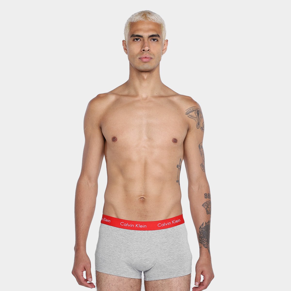 Kit Cueca Calvin Klein Low Rise Trunk Masculina -  4 Peças - Tam: M - 3