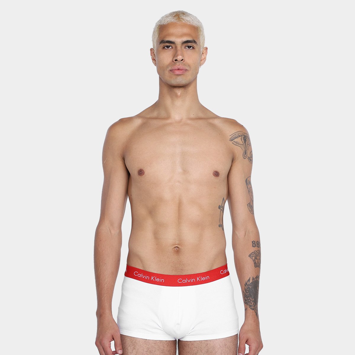 Kit Cueca Calvin Klein Low Rise Trunk Masculina -  4 Peças - Tam: M - 4