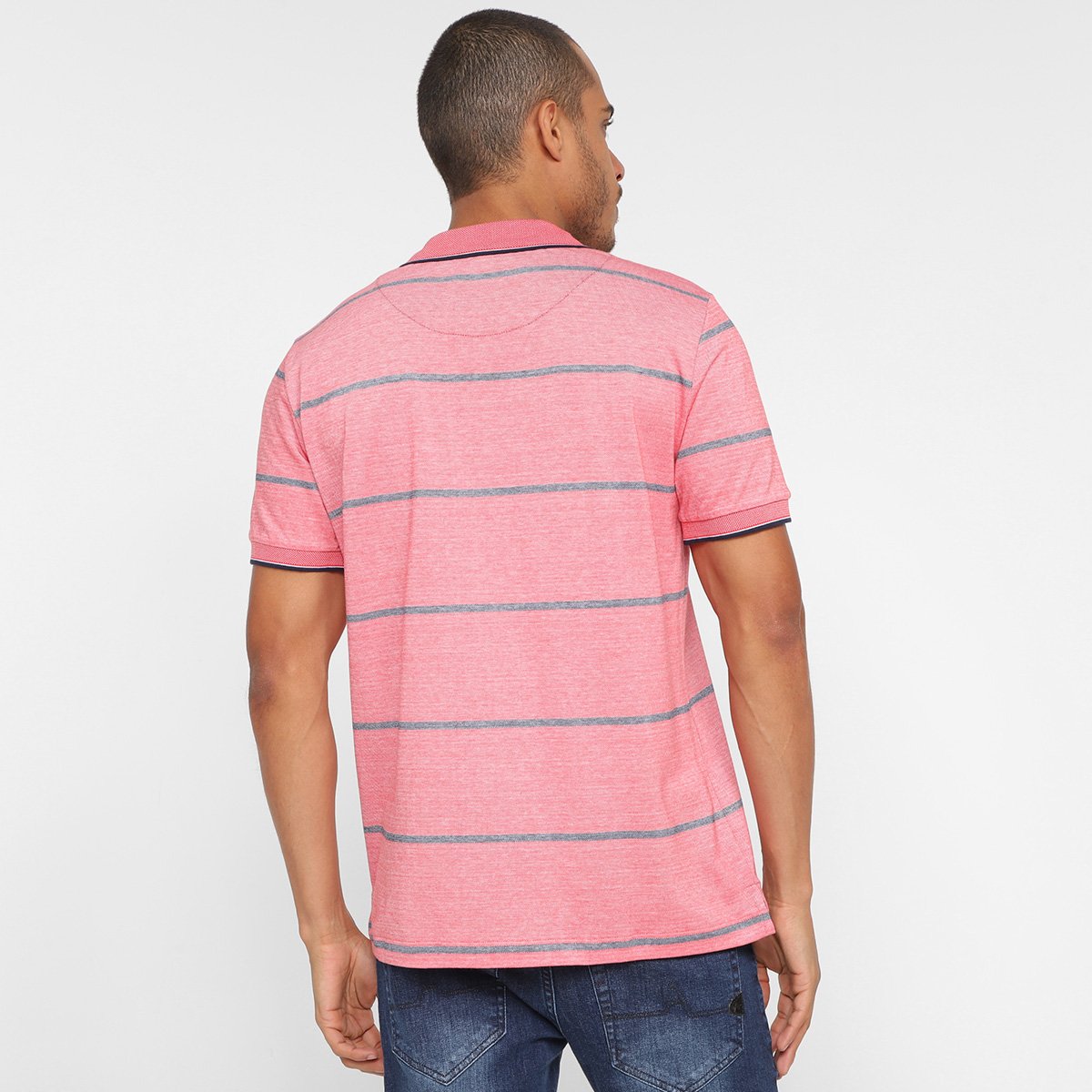 Camisa Polo Lucky Sailing Listrada Masculina - Tam: P - 1