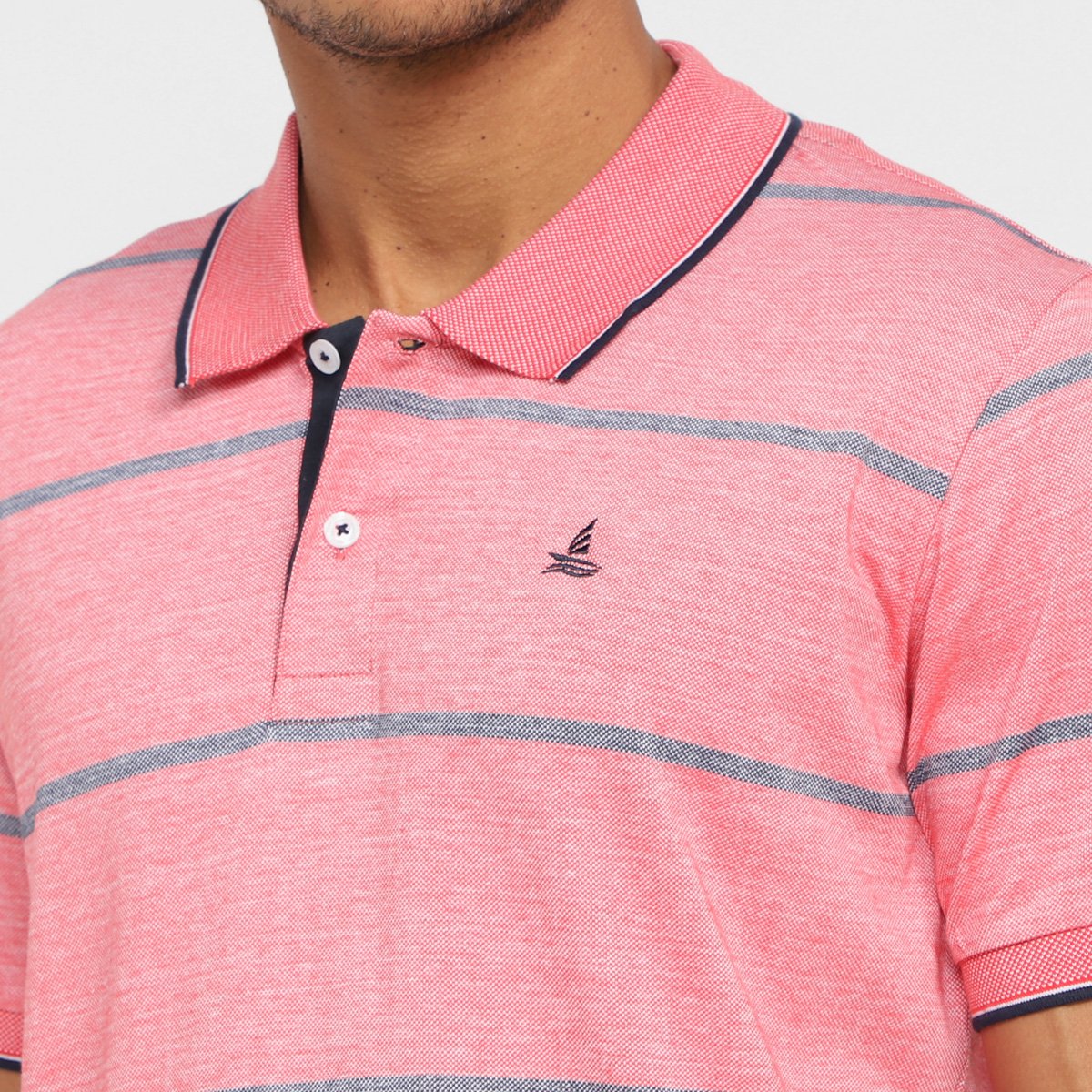 Camisa Polo Lucky Sailing Listrada Masculina - Tam: P - 2