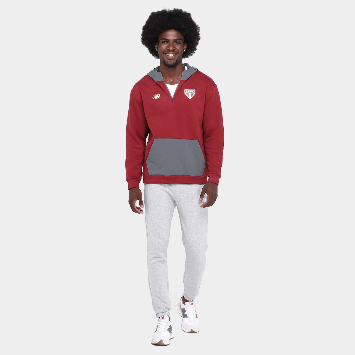 Moletom C/ Capuz São Paulo 25/26 Viagem New Balance Masculino - Tam: P - 3