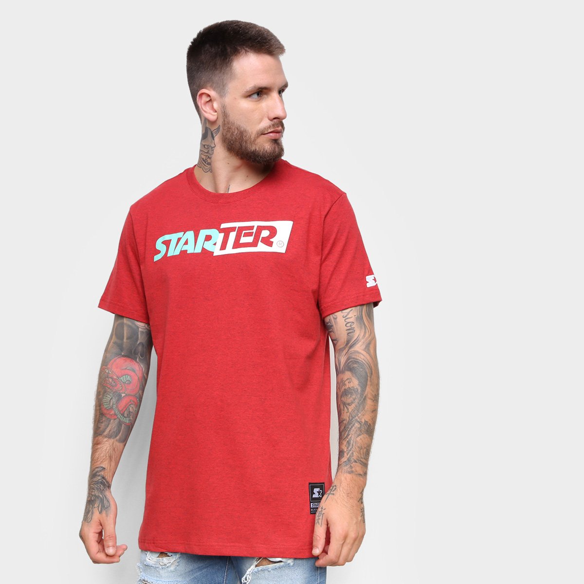 Camiseta Starter Logo Box Mesclada Masculina