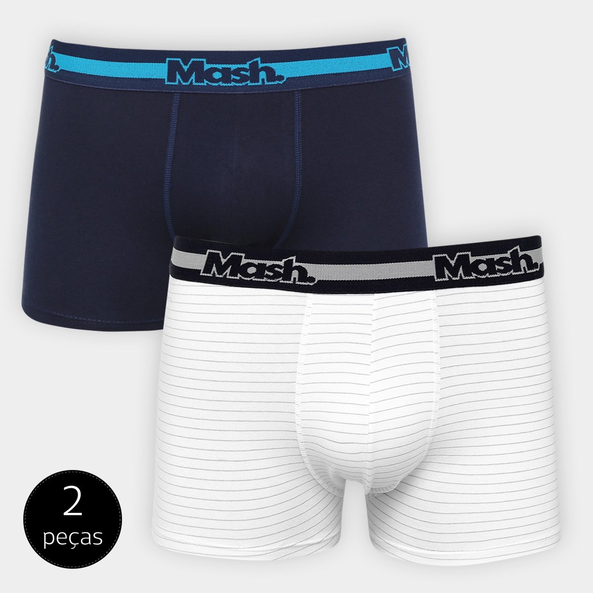 Kit Cueca Boxer Mash c/ 02 Peças