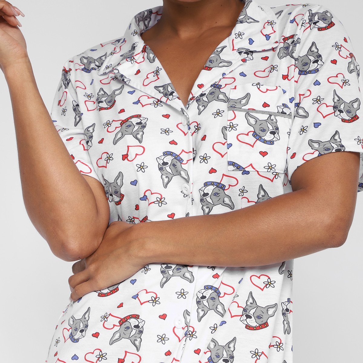 Pijama Longo Dooplex Animal Print Feminino - Tam: M - 2