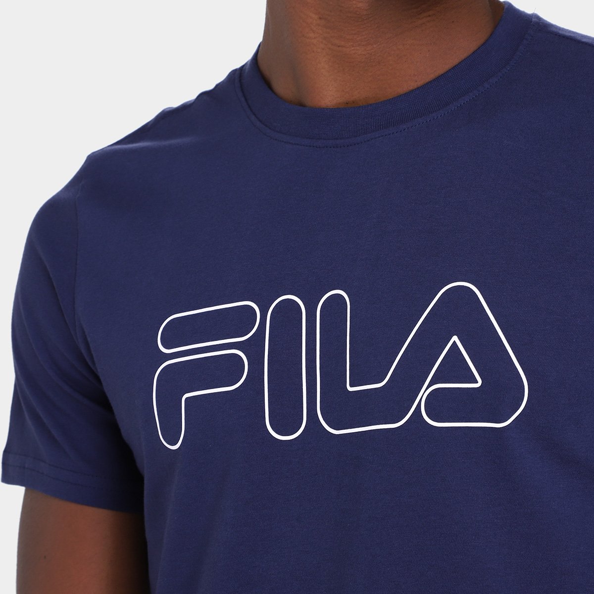 Camiseta Fila Letter Outline Masculina - Tam: P - 2