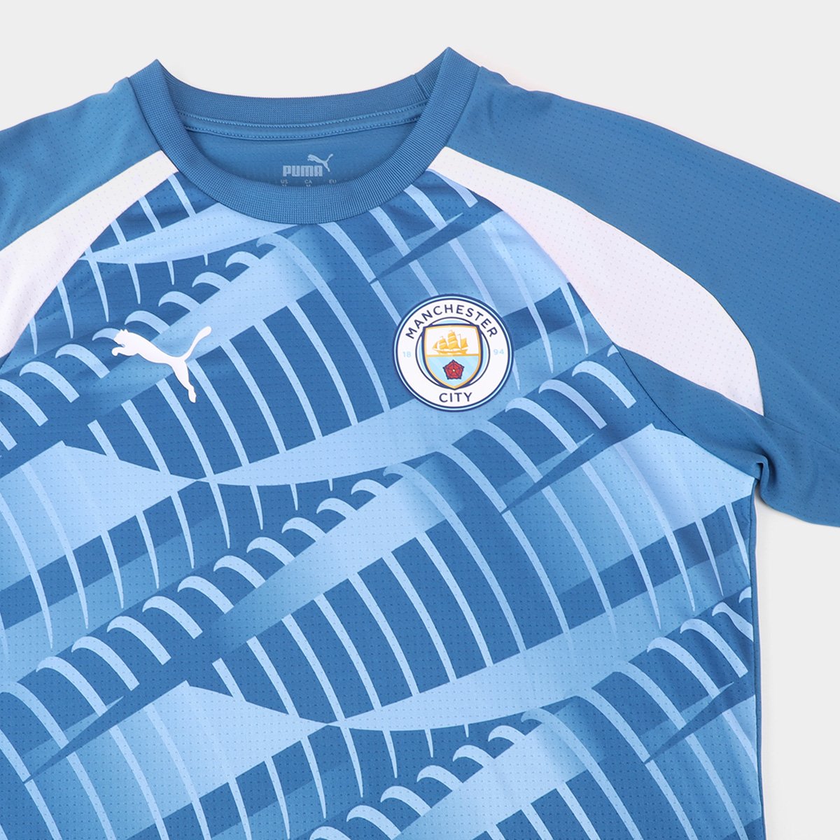 Camisa Manchester City 23/24 s/nº Pré-Jogo Puma Masculina - Tam: P - 3