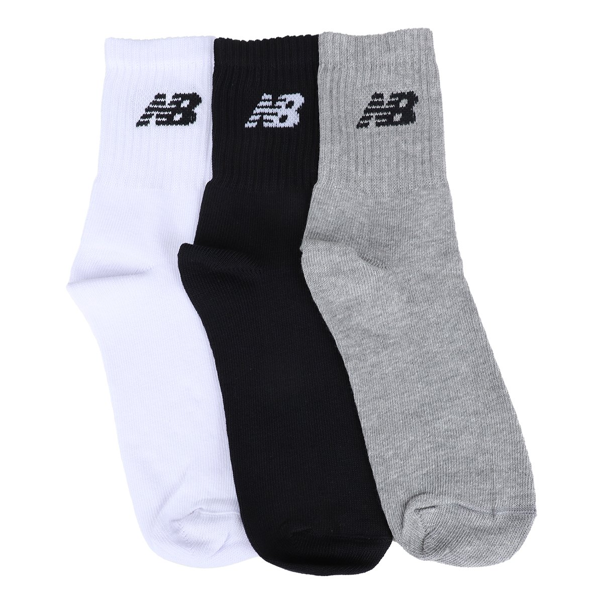 Kit Meia New Balance Cano longo c/ 3 Pares Feminina - Tam: 35/38 - 4