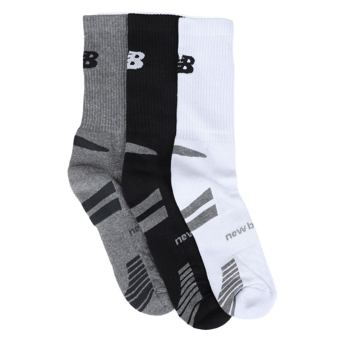 Kit Meia New Balance Cano Alto Com 3 Pares Feminina - Tam: 34/38 - 4
