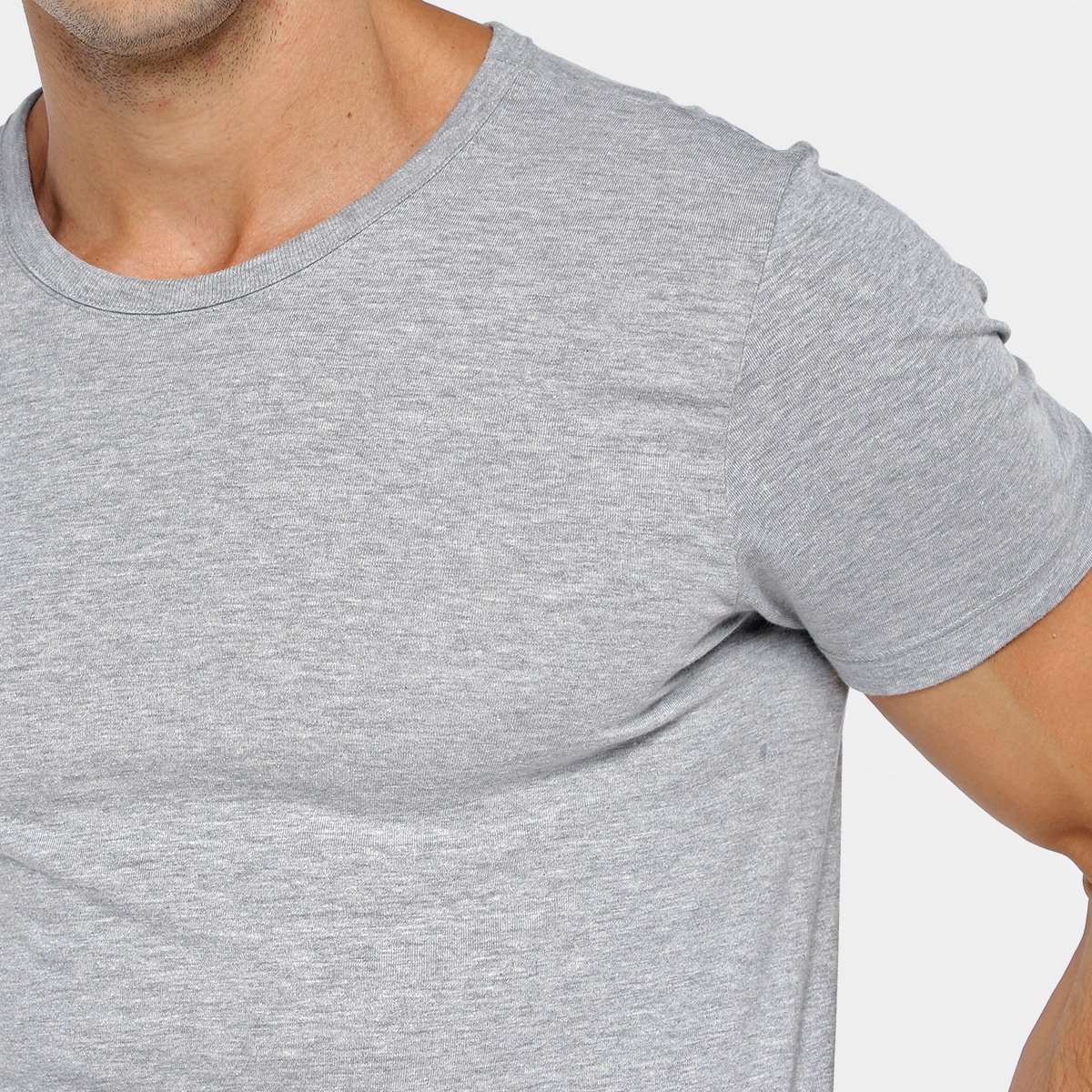 Kit Camisetas Hering Slim Básicas 2 Peças Masculino - Tam: P - 4