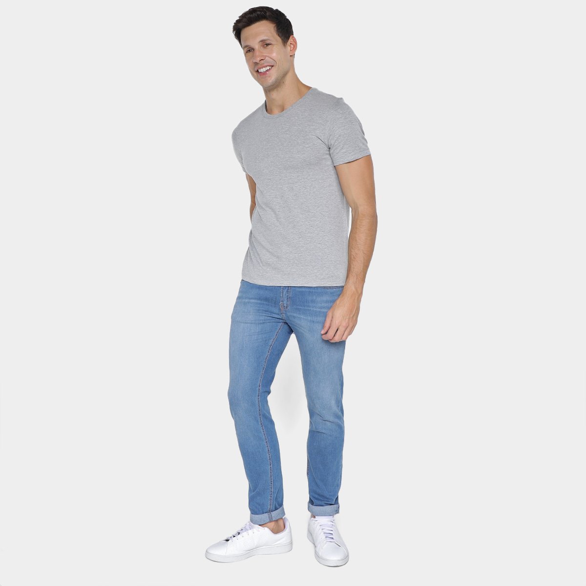 Kit Camisetas Hering Slim Básicas 2 Peças Masculino - Tam: P - 5