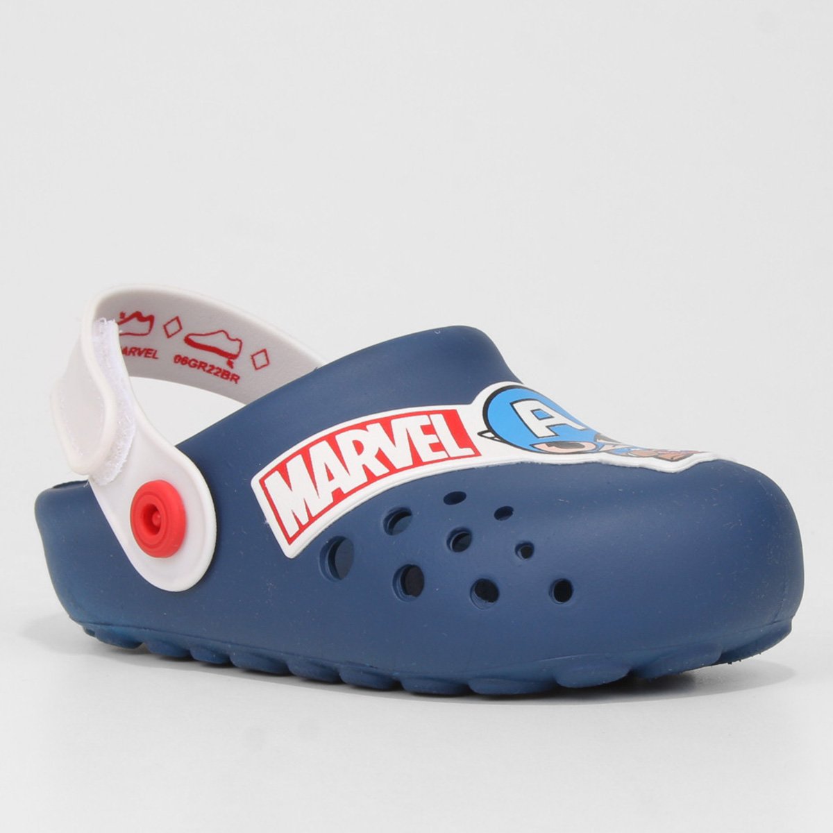 Sandália Infantil Grendene Kids Marvel Cute Hero Babuche Menino - Tam: 17/18 - 1