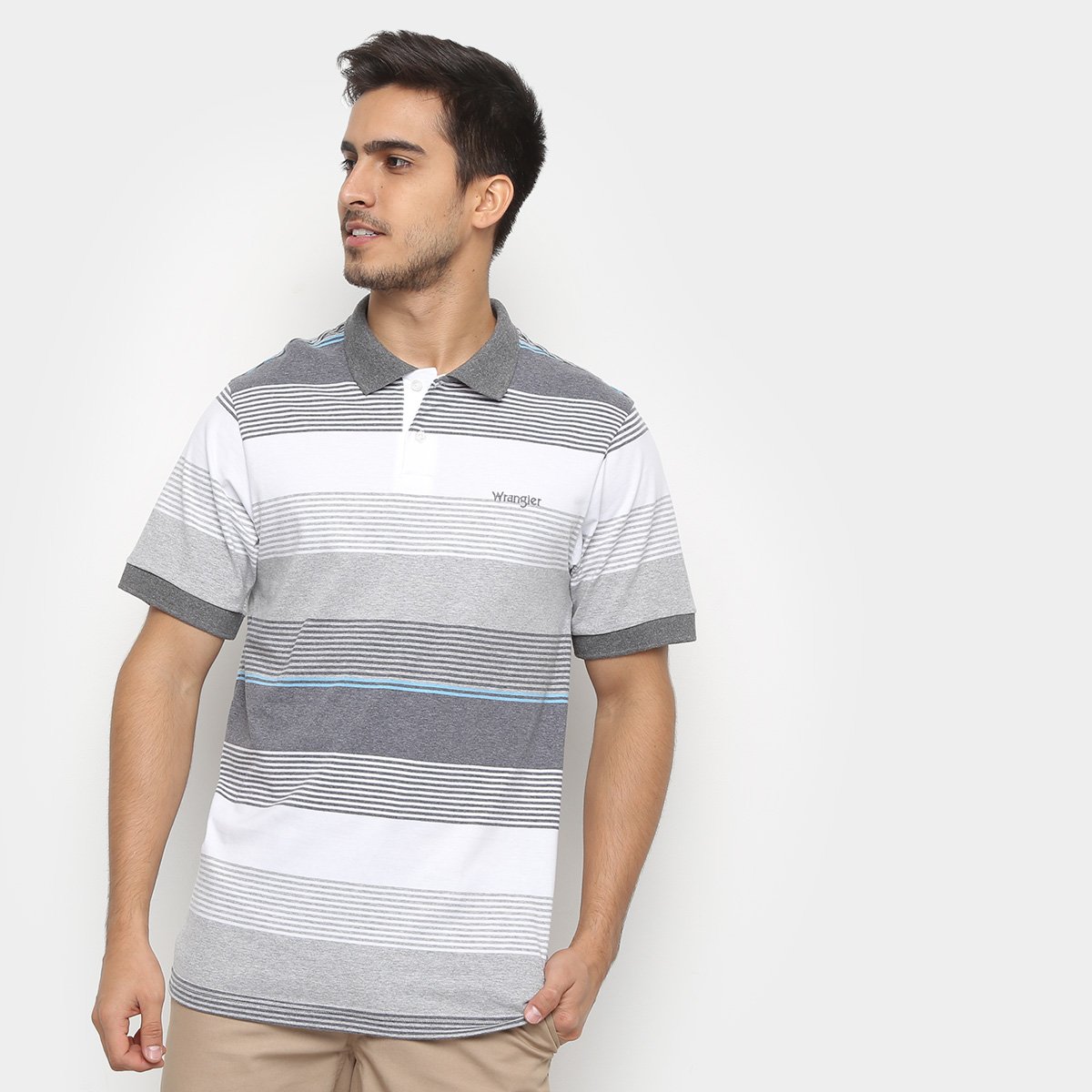 Camisas Polo Wrangler Estampa Listrada Masculina