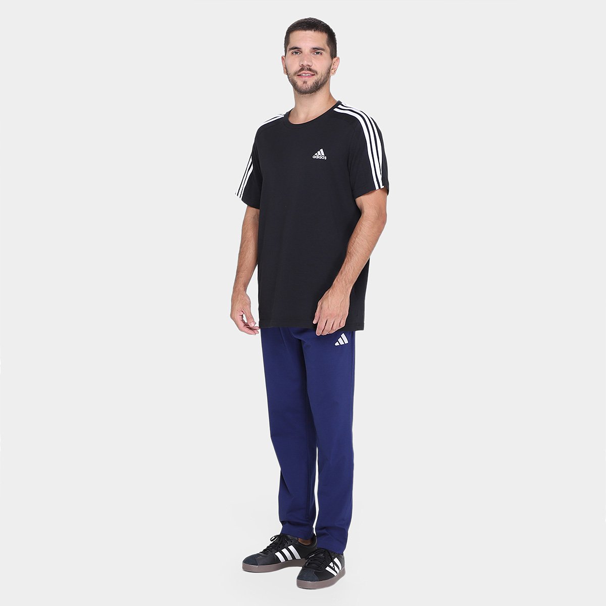 Calça Adidas Logo Single Jersey Masculina - Tam: M - 3