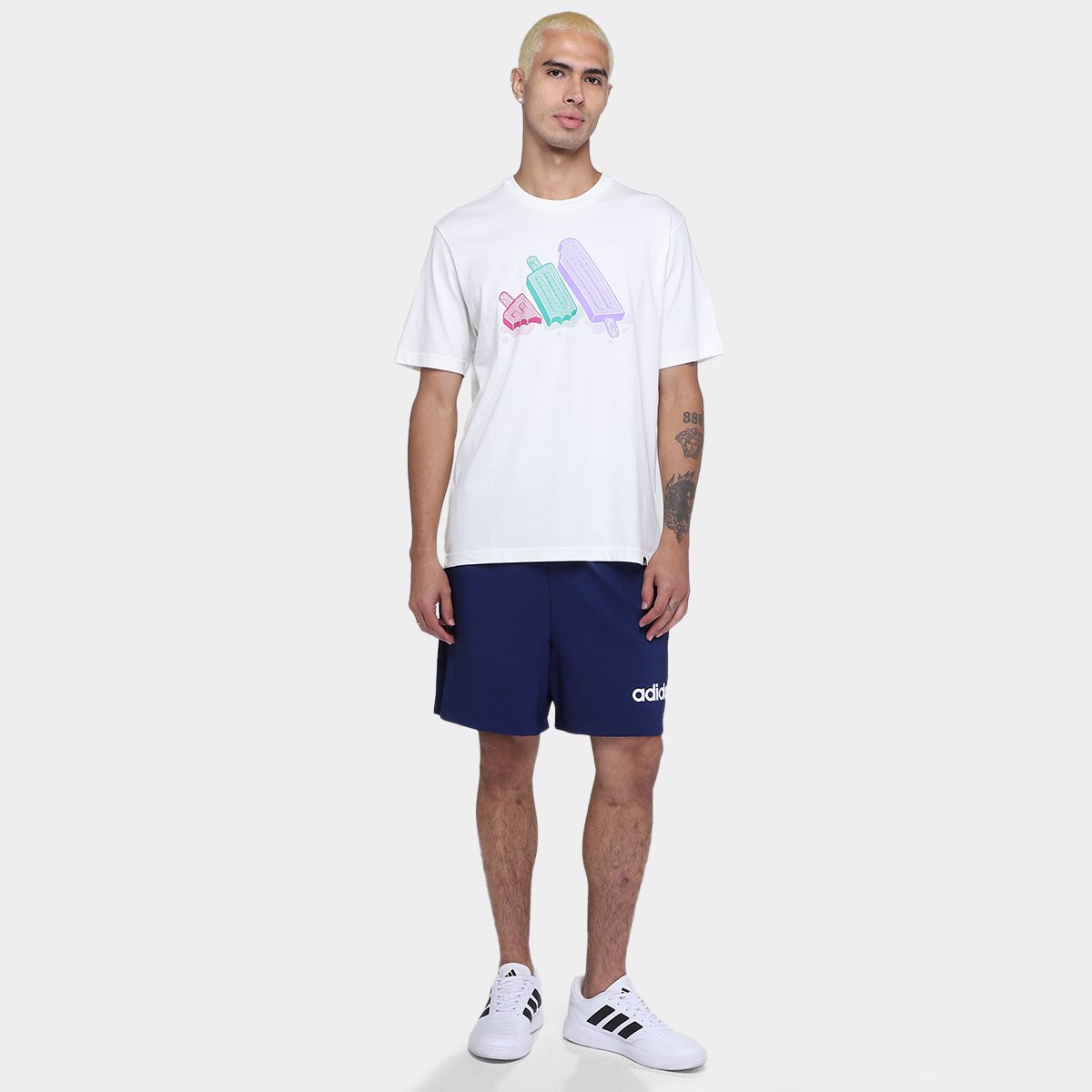 Short Adidas Chelsea Linear Logo Masculino - Tam: P - 3