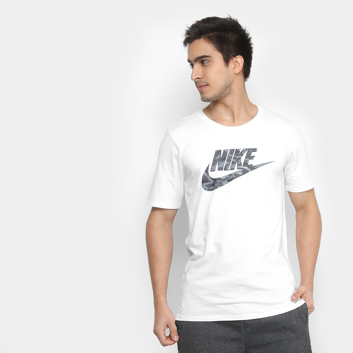 camiseta nike camuflada azul