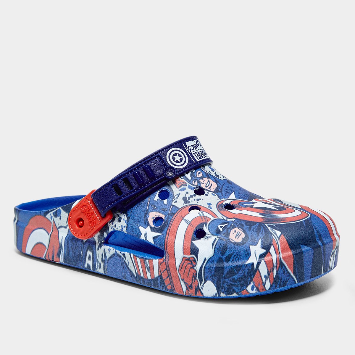 Sandália Infantil Grendene Kids Marvel Print Babuche Menino - Tam: 28 - 1