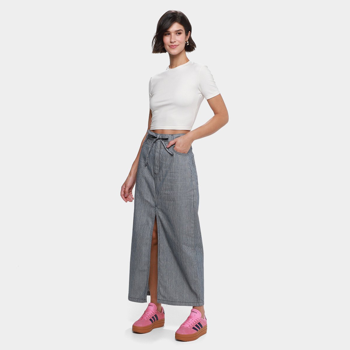 Saia Jeans Colcci Casual Feminina - Tam: 44 - 4