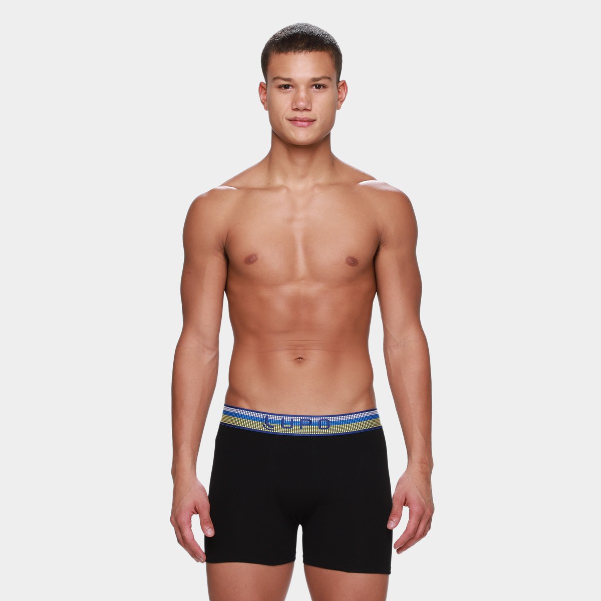 Kit Cueca Boxer Lupo Masculina - 10 Peças - Tam: P - 4